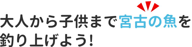 大人から子供まで宮古の魚を釣り上げよう!